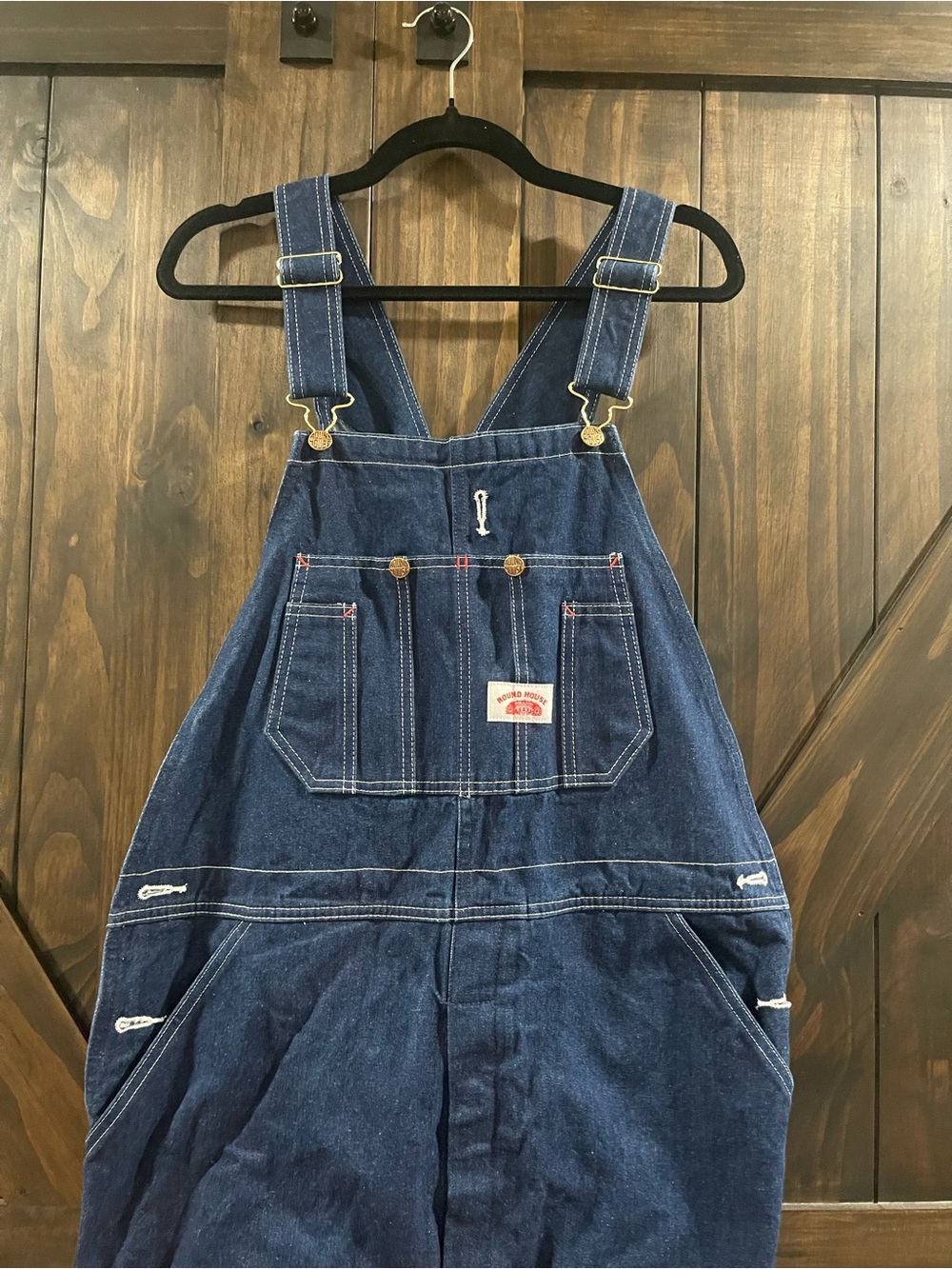 Men's Relaxed Dark Blue Denim Overalls